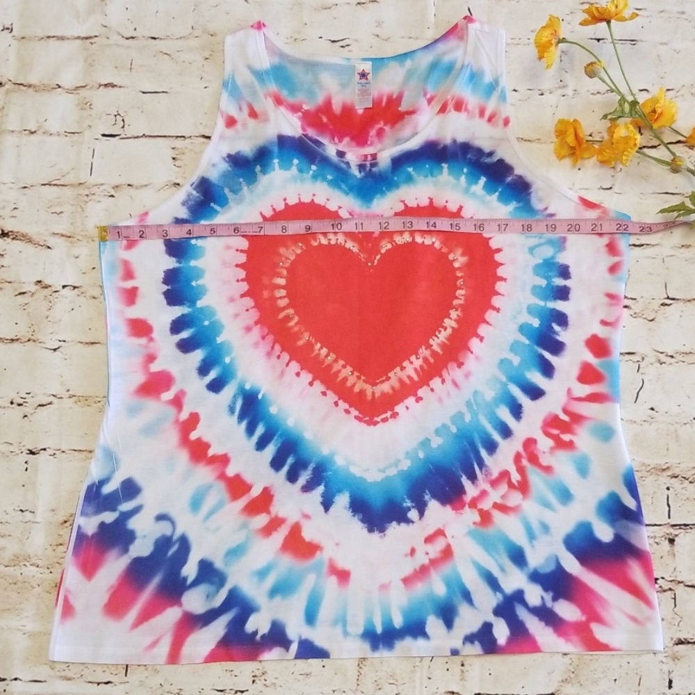Tie Dye Heart Tank Top